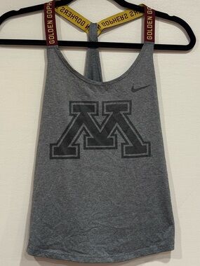 Nike Minnesota Gophers Dri-Fit Gray Athletic Tank Top Women's Size Small
